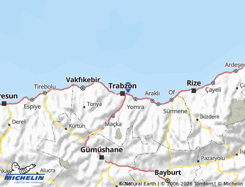 MICHELIN-Landkarte Trabzon - ViaMichelin