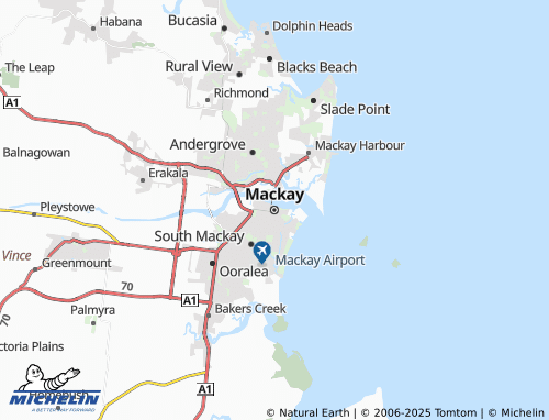 MICHELIN Mackay map - ViaMichelin