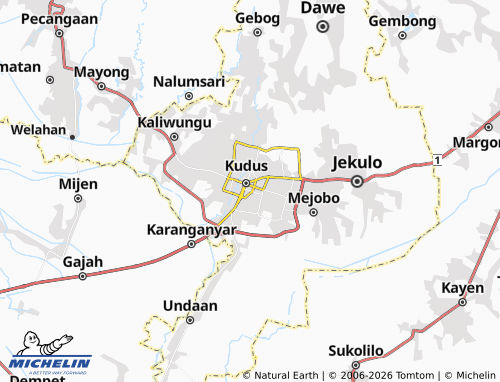 Mapa MICHELIN Wergu Kulon - ViaMichelin