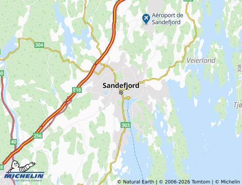 Carte MICHELIN Sandefjord - ViaMichelin