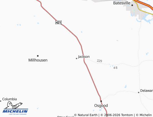 Kaart MICHELIN Jackson - ViaMichelin