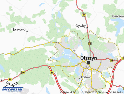 MICHELIN Gutkowo map - ViaMichelin