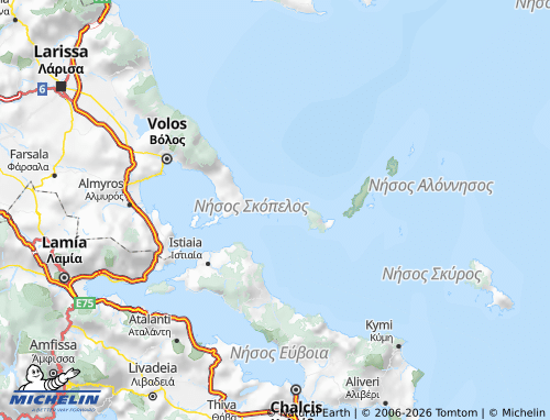MICHELIN Sporades map - ViaMichelin