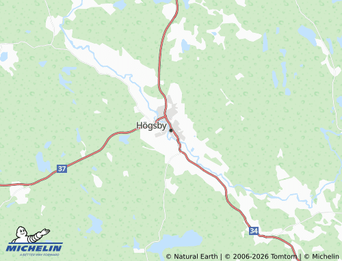 Carte MICHELIN Högsby - ViaMichelin