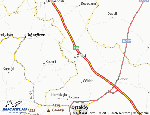 MICHELIN Çiftevi map - ViaMichelin