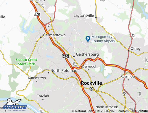 Carte MICHELIN Gaithersburg - ViaMichelin