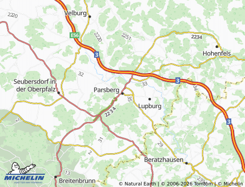 MICHELIN Parsberg map - ViaMichelin