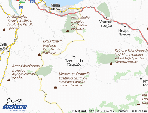 Mapa MICHELIN Tzermiado - ViaMichelin
