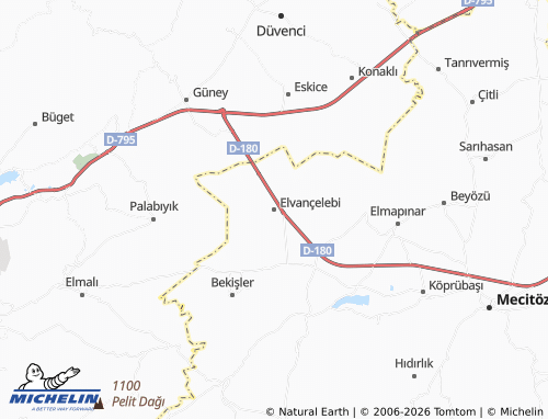Mappa MICHELIN Elvançelebi - ViaMichelin