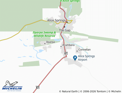MICHELIN Arumbera map - ViaMichelin