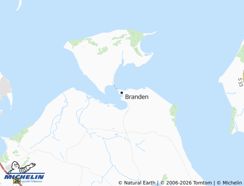 MICHELIN Branden map - ViaMichelin