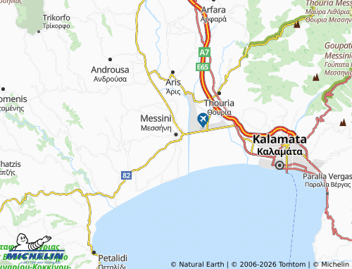 MICHELIN Messini map - ViaMichelin