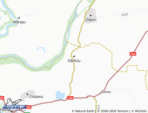 MICHELIN Gârliciu map - ViaMichelin