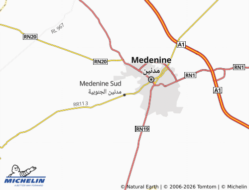 Mapa MICHELIN Midneen al-Janoubiyyah - ViaMichelin