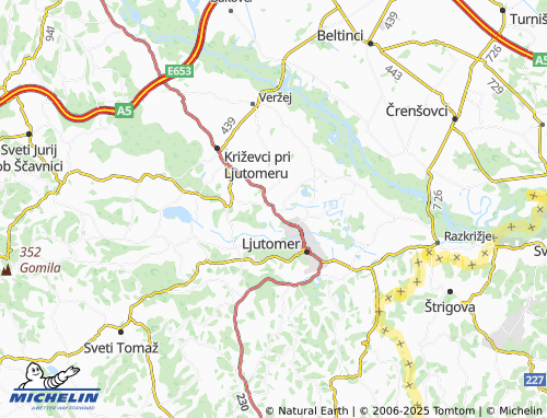 Mappa MICHELIN Noršinci pri Ljutomeru - ViaMichelin
