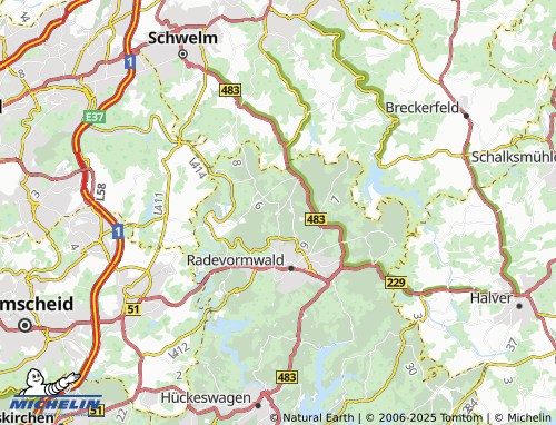 MICHELIN-Landkarte Önkfeld - ViaMichelin