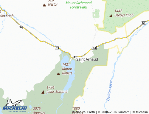 Mapa MICHELIN Saint Arnaud - ViaMichelin
