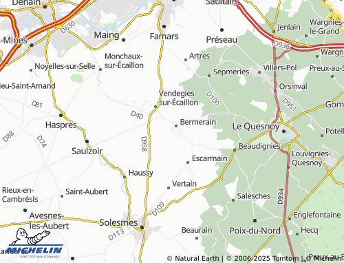 Mappa MICHELIN Saint-Martin-sur-Écaillon - ViaMichelin