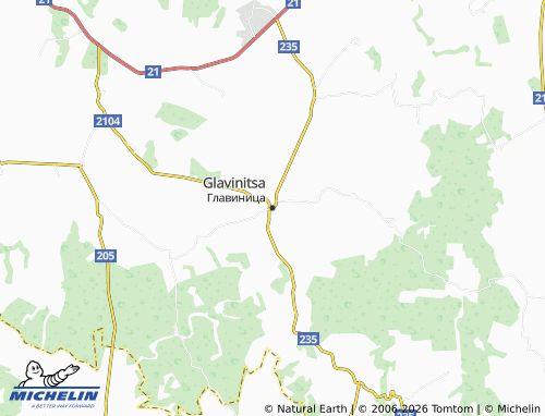 MICHELIN Glavinitsa map - ViaMichelin