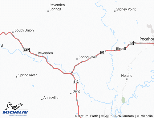 Mapa MICHELIN Spring River - ViaMichelin