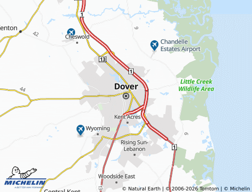 Mappa MICHELIN Dover - ViaMichelin