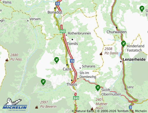 Mapa MICHELIN Rodels - ViaMichelin