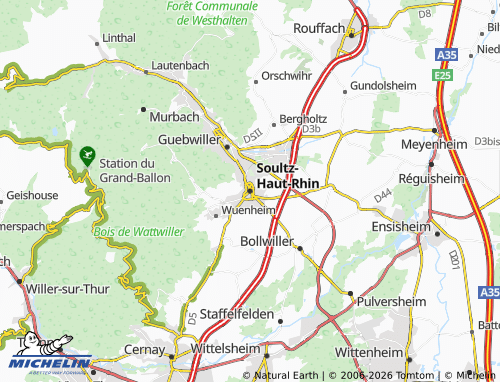 Mapa MICHELIN Soultz-Haut-Rhin - ViaMichelin