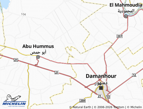 MICHELIN Monshat Hamor map - ViaMichelin
