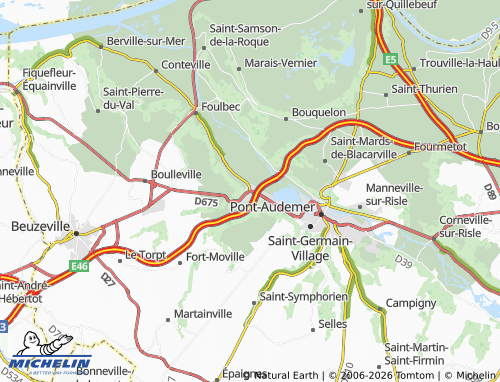 MICHELIN Toutainville map - ViaMichelin