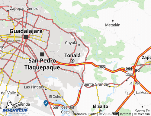 MICHELIN Jardines de Tonalá map - ViaMichelin
