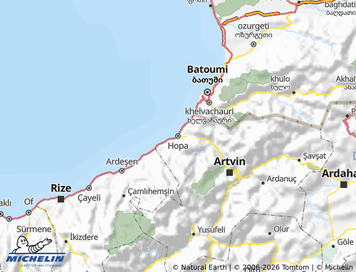 MICHELIN Hopa map - ViaMichelin