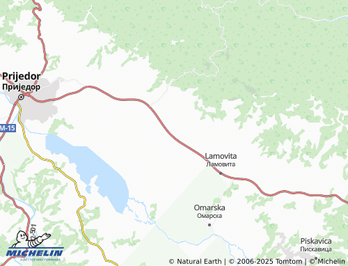 MICHELIN Kamičani map - ViaMichelin