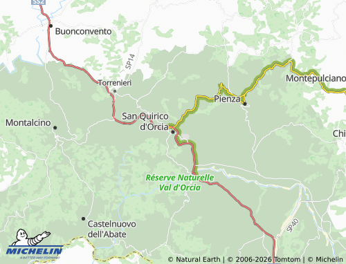 Mapa MICHELIN San Quirico d'Orcia - ViaMichelin