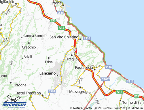Mapa MICHELIN Treglio - ViaMichelin