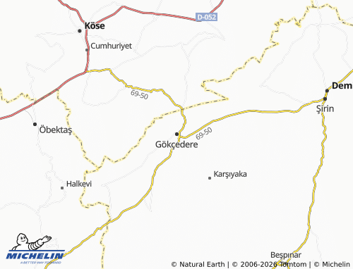 MICHELIN Gökçedere map - ViaMichelin