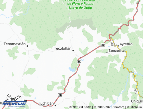 MICHELIN-Landkarte Sierra de Quila - ViaMichelin