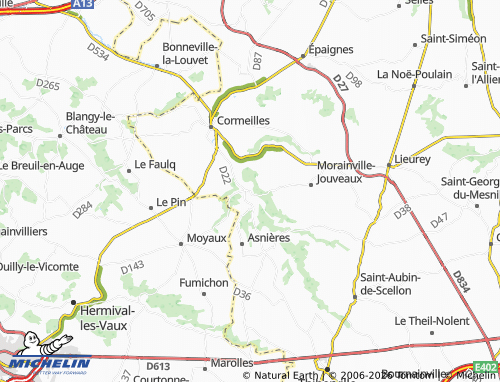 MICHELIN Saint-Jean-d'Asnières map - ViaMichelin