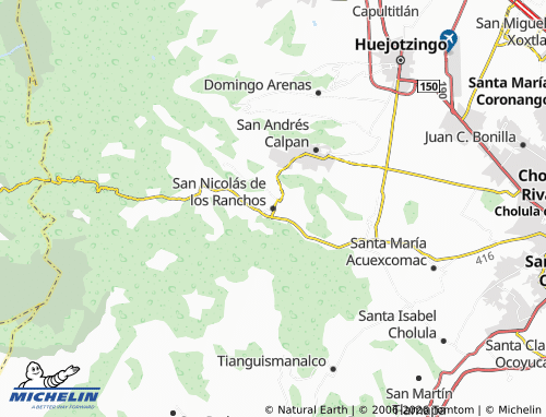 Mappa MICHELIN San Nicolás de los Ranchos - ViaMichelin