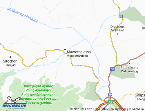 MICHELIN Tragilos map - ViaMichelin