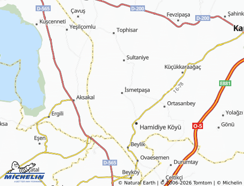 MICHELIN İsmetpaşa map - ViaMichelin