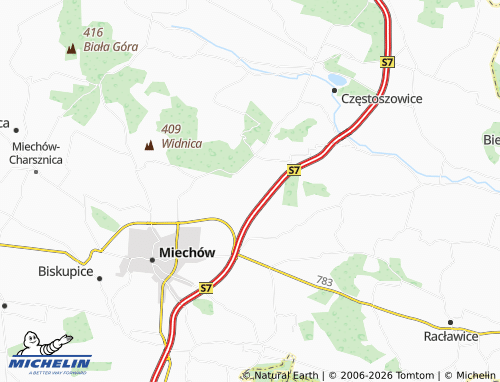 MICHELIN Brzuchania map - ViaMichelin