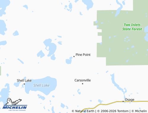 Mappa MICHELIN Pine Point - ViaMichelin