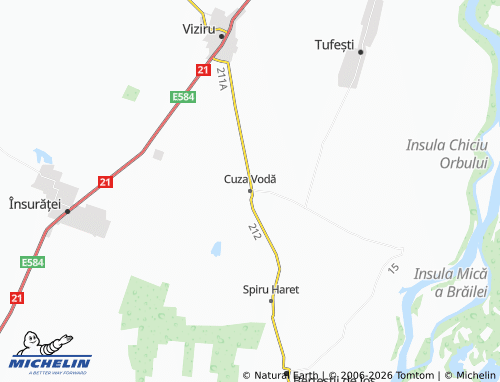 Carte MICHELIN Cuza Vodă - ViaMichelin