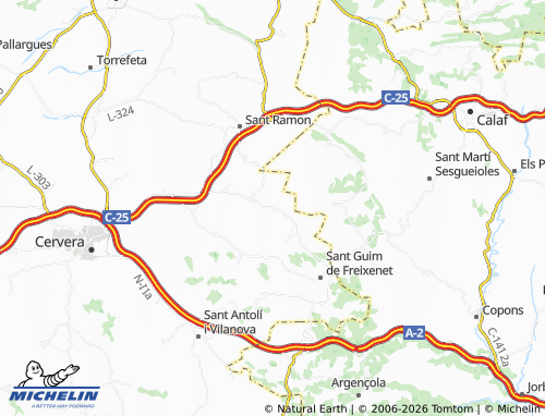 MICHELIN Gàver map - ViaMichelin