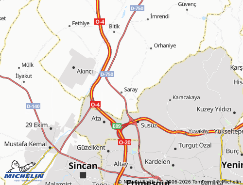 MICHELIN Saray map - ViaMichelin