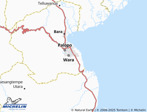 MICHELIN Wara Selatan map - ViaMichelin