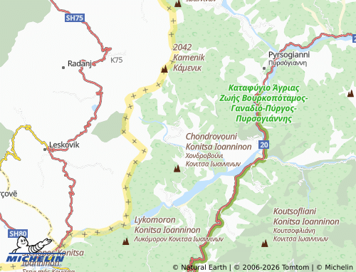 Mapa MICHELIN Amarantos - ViaMichelin
