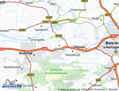 MICHELIN Elshout map - ViaMichelin