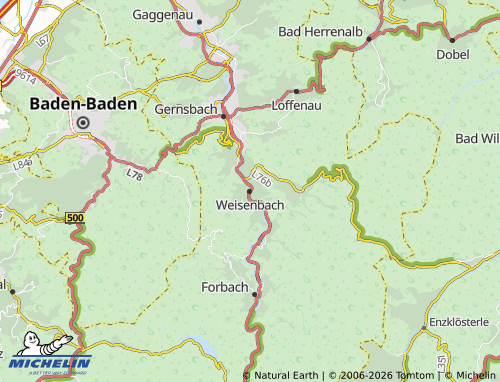 Mapa MICHELIN Weisenbach - ViaMichelin