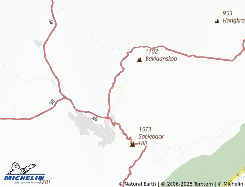 MICHELIN Fairview Mine map - ViaMichelin